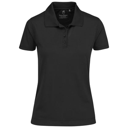 Black polo shirt on a white background

