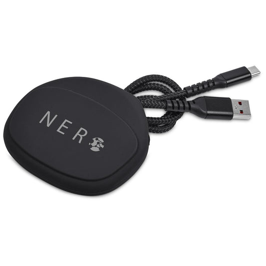 Black wireless earbuds case cover
