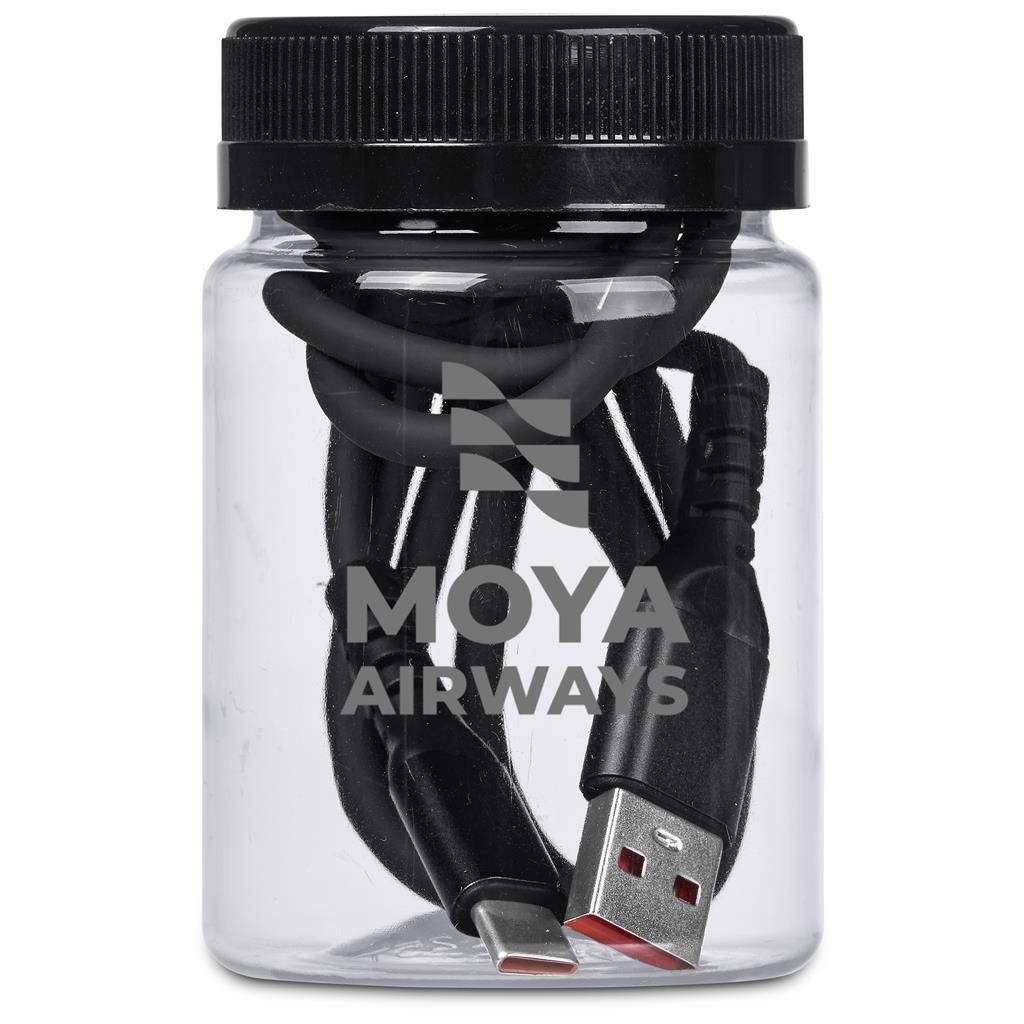 Altitude Capsit Fast Charge USB-A to Type-C Charging  Cable in Jar