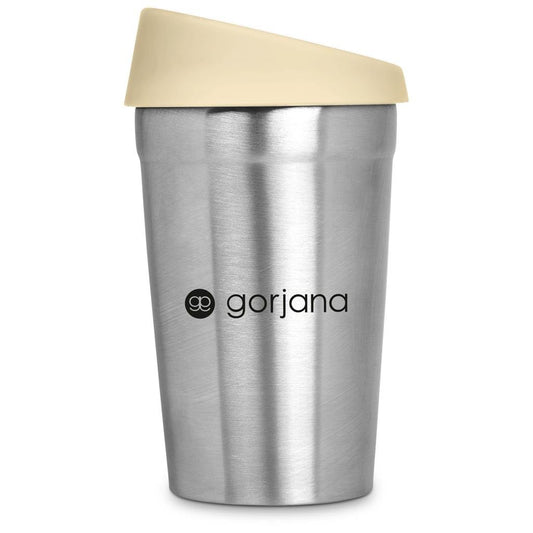 Kooshty Go-Jo Stainless Steel & Plastic Double-Wall Tumbler - 350ml - Cream