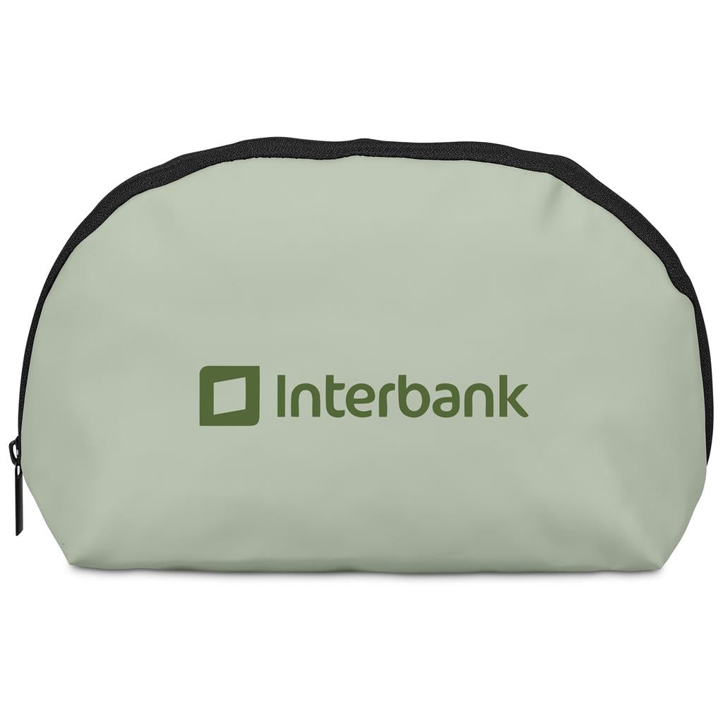 Green pouch with 'Interbank' logo on a white background

