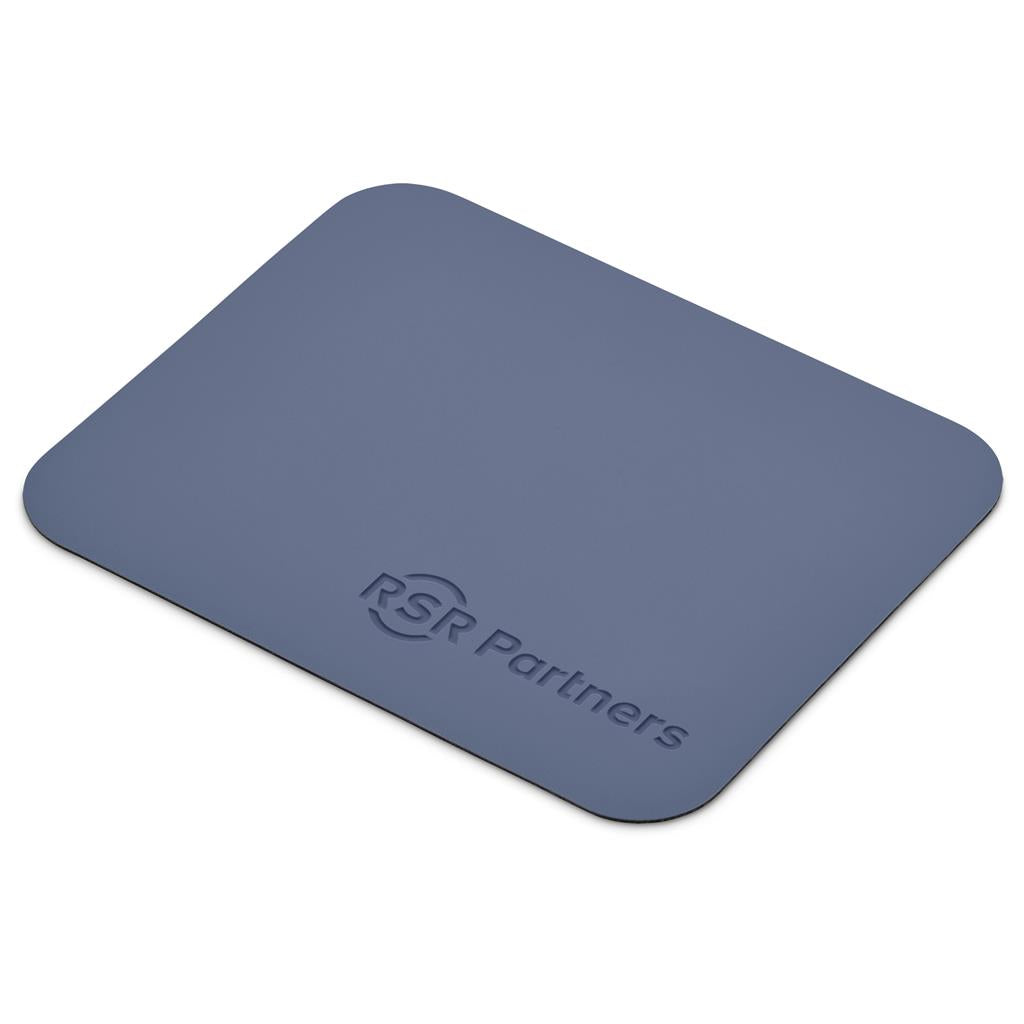 Blue mouse pad with 'R&R Partners' logo on a white background

