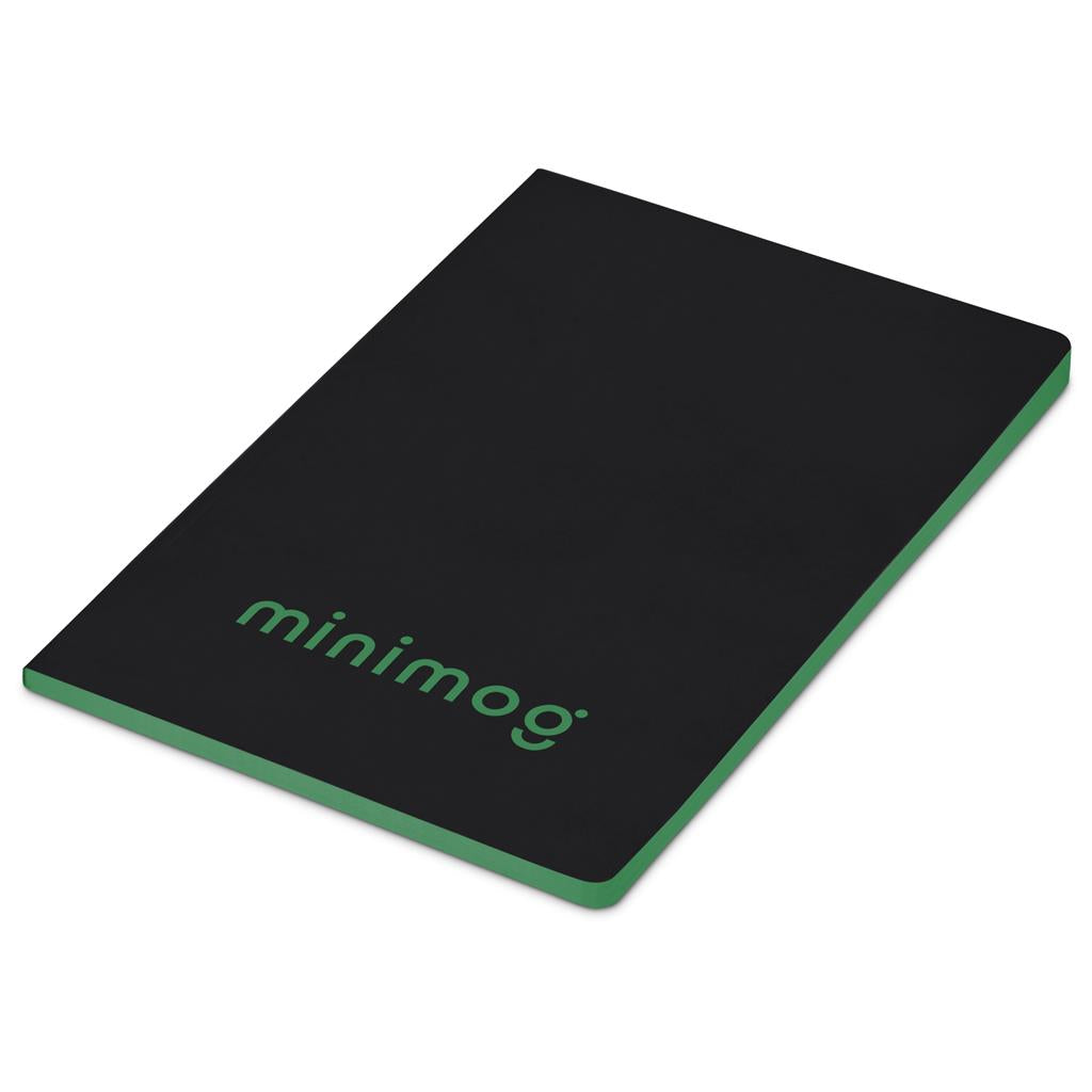 Black and green sports notebook