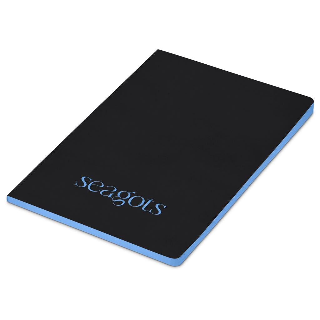 Black and blue sports notebook