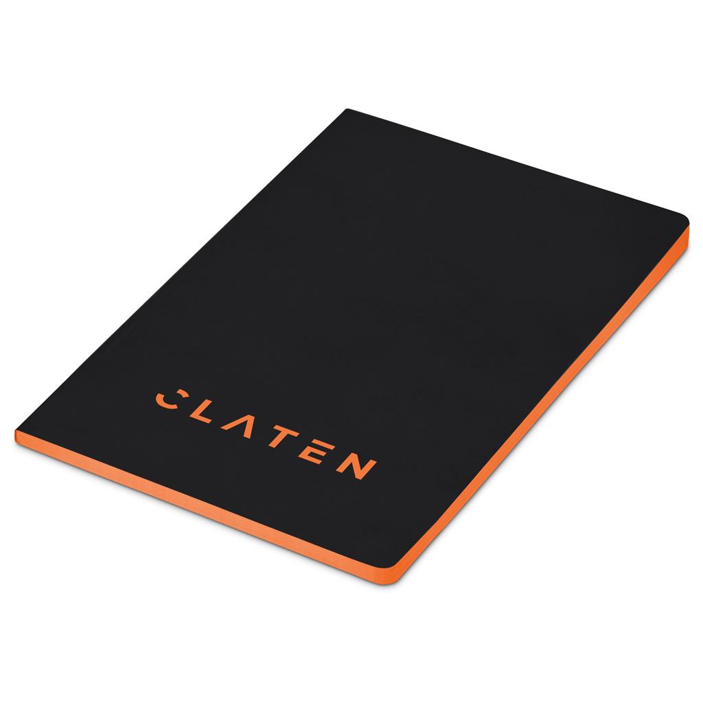 Black and orange training notebook