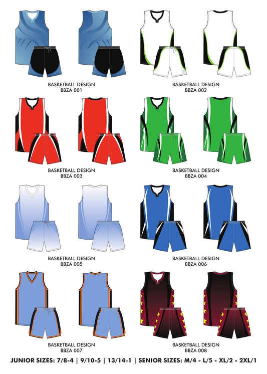 Sublimated Basketball Kits (Set Of 12)
