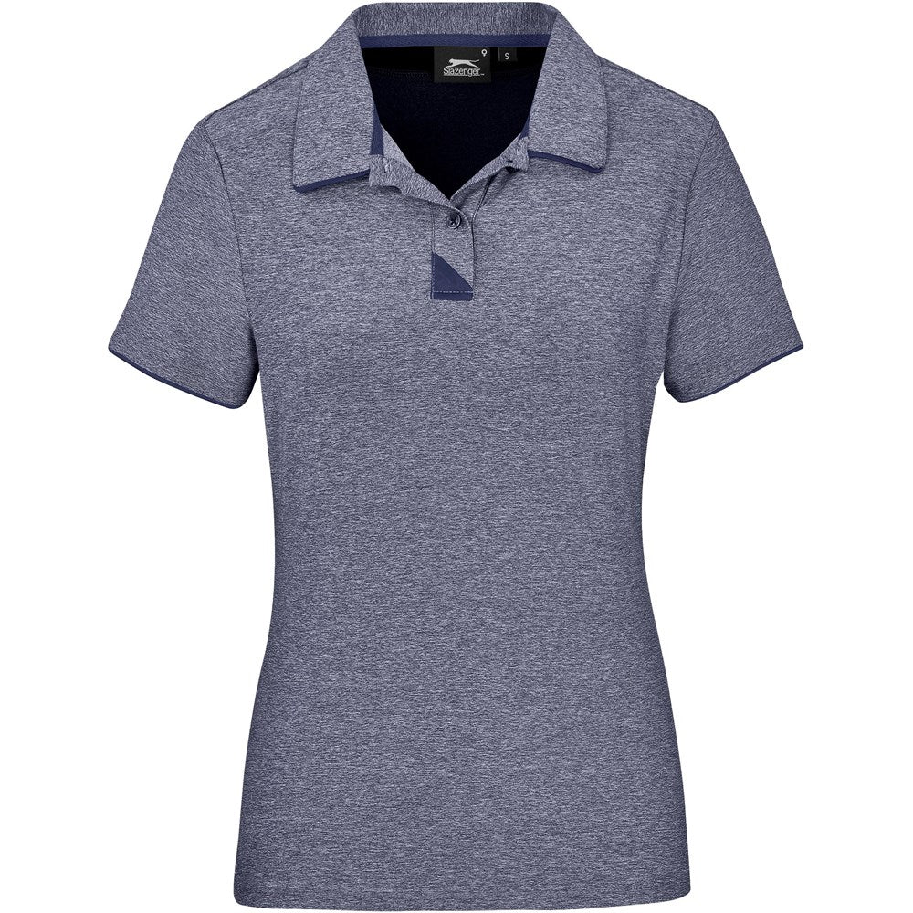 Navy blue polo shirt on a white background

