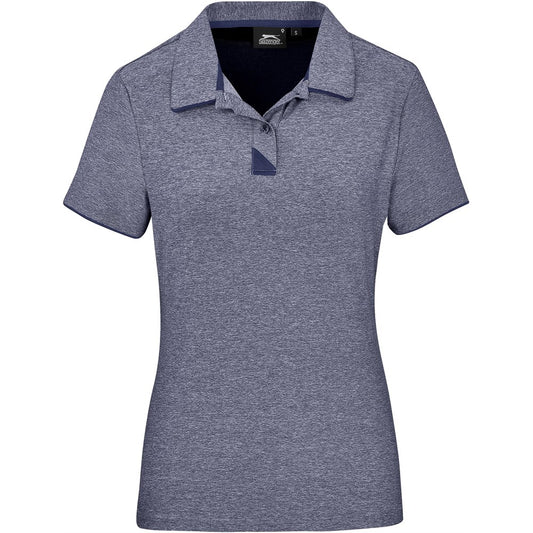 Navy blue polo shirt on a white background

