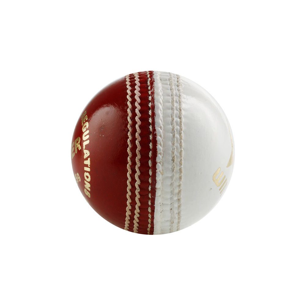Cricket Ball (Super) (2 Piece) White/Red