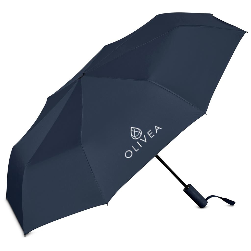 A dark burgundy folding umbrella with the brand name 'EQUIPRINT' printed in white on the canopy, shown against a plain white background.

