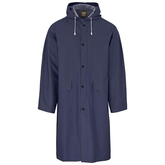 Light Duty Storm Rubberised Polyester/PVC Raincoat - Navy